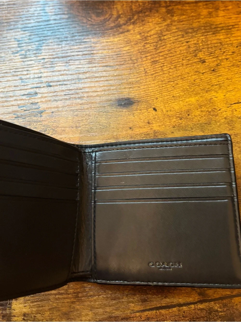 Coach Wallet - Men’s Signature Pattern Leather Bifold Wallet